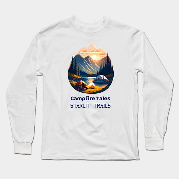 wild camping, adventurer, adventure hiking, design v14 Long Sleeve T-Shirt by H2Ovib3s